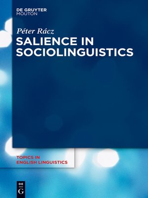 cover image of Salience in Sociolinguistics